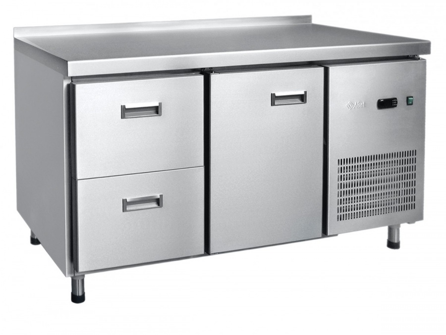 Стол холодильный Abat СХС-70-01-СО с бортом (дверь, ящики 1/2)